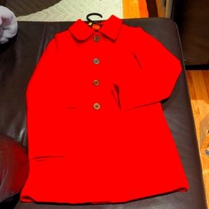 Girls red dress winter coat